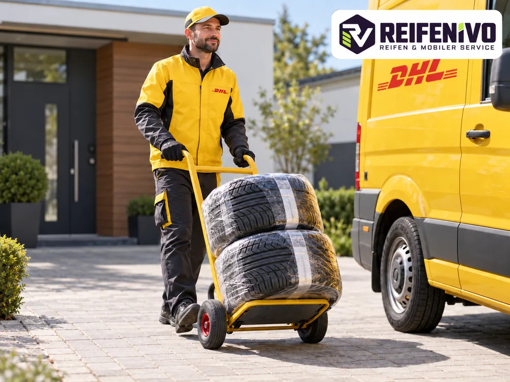 DHL-Zustellung neuer Reifen